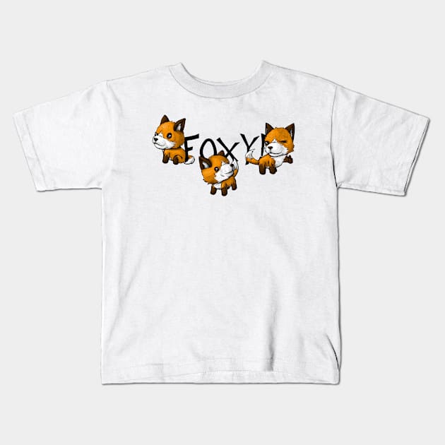 Foxy! Kids T-Shirt by Fudepwee